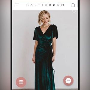 Baltic Born Green Velvet Dress